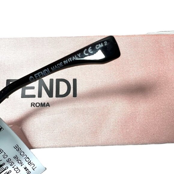 Fendi Womens Cat Eyes Blue Metal Frame 53mm Modified Sunglasses with Case New - Picture 8 of 12